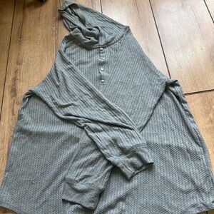 Torrid Gray Hooded Top- 1